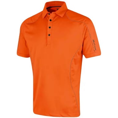 Island Green Mens Topstitched Golf Polo Shirt (Burnt Orange)