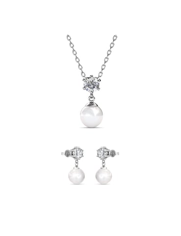 Conjuntos Pauline - Plata y Cristal