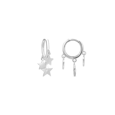 Pendientes Luxenter Estrella,de Circonita Brillante,acabados en rodio