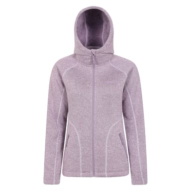 Mountain Warehouse Womens/Ladies Nevis Faux Fur Lined Full Zip Hoodie (Purple)
