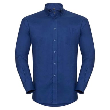 Russell Collection Mens Oxford Long-Sleeved Formal Shirt (Bright Royal Blue)
