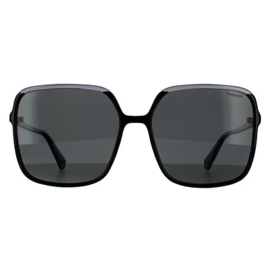 Polaroid Square Womens Black Grey Grey Polarized 90041091