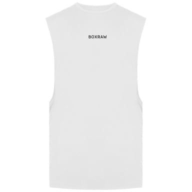 BoxRaw SMRT-TEC Camiseta sin mangas blanca para hombre