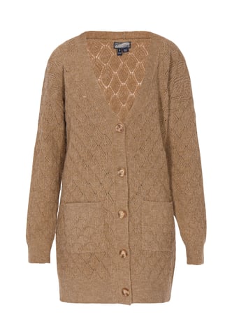 Dreimaster Cardigan women brown beige