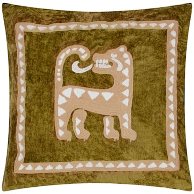 Funda de cojín de chenilla bordada de tigre Wylder Dynasty
