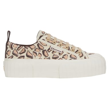 Superga Womens/Ladies 2631 Giraffe Print Platform Trainers (Beige Natural)