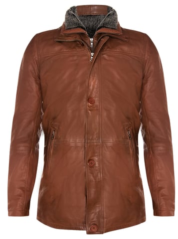 Chaqueta cálida de largo medio con cuello desmontable