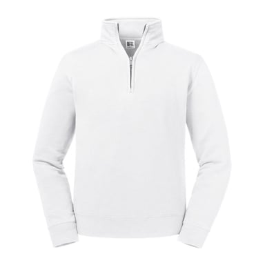 Russell Mens Authentic Quarter Zip Sweatshirt (White)