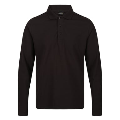 Regatta Mens Pro Long-Sleeved Polo Shirt (Black)