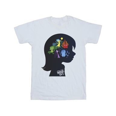 Disney Boys Inside Out Head Silhouette T-Shirt (White)