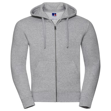 Russell Mens Authentic Full Zip Hoodie (Light Oxford)