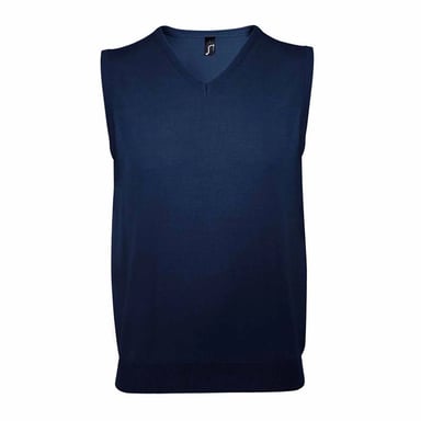 SOLS Unisex Adult Gentlemen Knitted Sleeveless Sweater Vest (Navy)