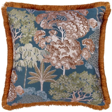 Funda de cojín jacquard floral de madera Wylder Nature