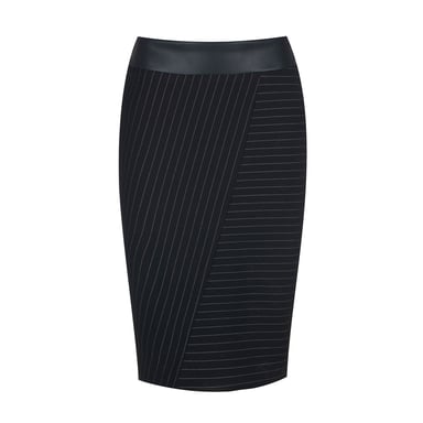 Falda Midi a Rayas en Punto di Roma Stretch