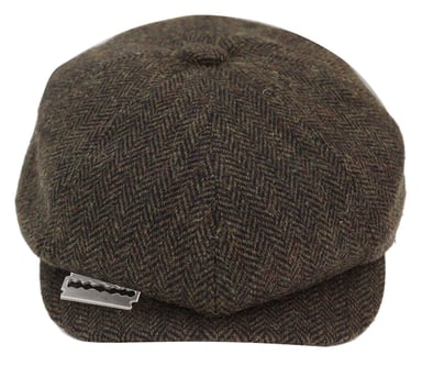 Gorro de tweed Peaky Blinders para hombre con hoja de afeitar
