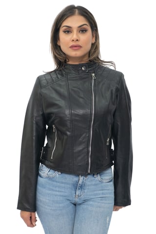Chaqueta de motociclista de cuero para mujer - Celaya