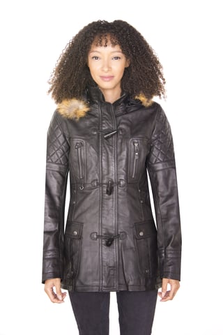 Parka de piel acolchada para mujer - Bruselas
