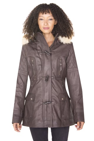 Parka de piel acolchada para mujer - Bruselas