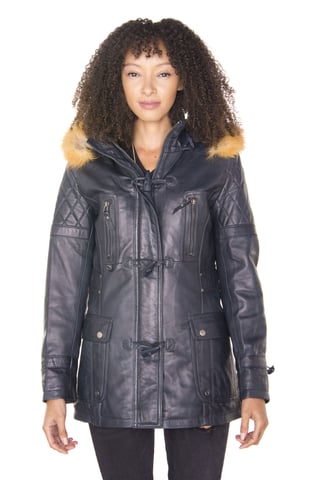 Parka de piel acolchada para mujer - Bruselas
