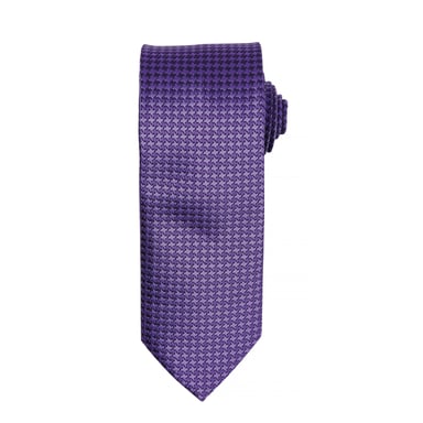 Premier Mens Puppy Tooth Formal Work Tie (Purple)