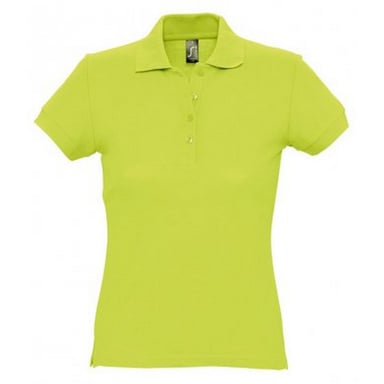 SOLS Womens/Ladies Passion Pique Short Sleeve Polo Shirt (Apple Green)