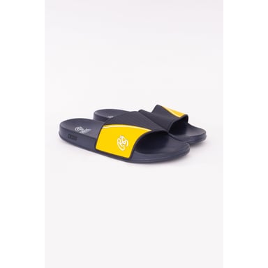 Crosshatch Mens Ventamoore Sliders (Navy/Yellow)