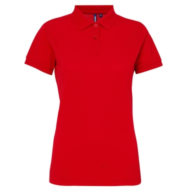 Asquith & Fox Womens/Ladies Short Sleeve Performance Blend Polo Shirt (Cherry Red)