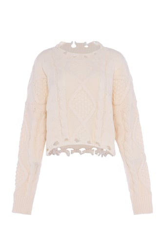 Mymo Knitted pullover women off-white