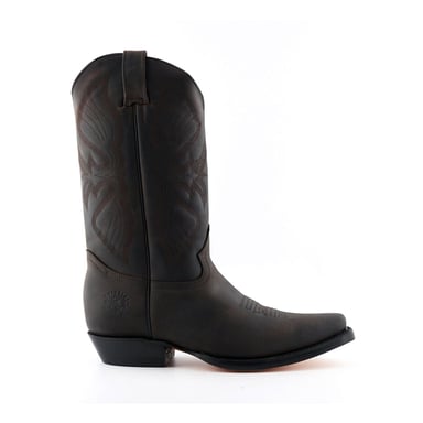 Botas de vaquero de cuero marrón para hombre Grinders - Luisiana