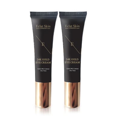 2x Crema debajo de los ojos Oro de 24 quilates