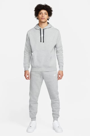 Nike Sportswear Sport Essential Men's Fleece Hooded Tracksuit Grey/White