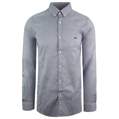 Lacoste Woven Slim Fit Camisa azul para hombre