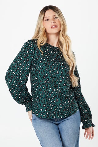 Animal Long Sleeve Blouse