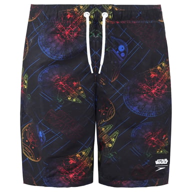 Speedo Star Wars All Over Print 15 Zoll schwarze Junior-Wassershorts