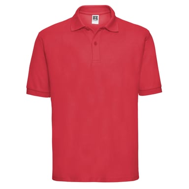 Russell Mens Polycotton Pique Polo Shirt (Bright Red)