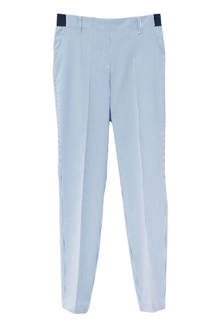 Fine Stripe Stretch Trousers