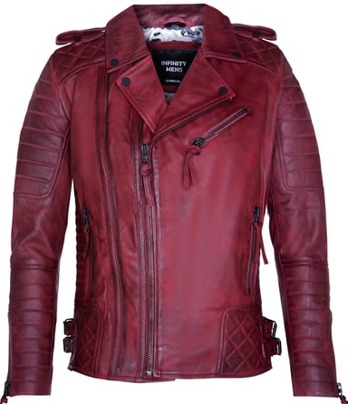 Chaqueta de motociclista acolchada de cuero de Brando