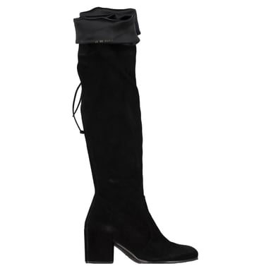 Stuart Weitzman Knee High Boots in Black Suede