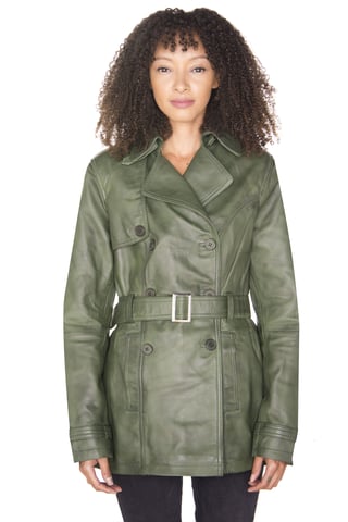 Gabardina de piel de napa para mujer - Mosul