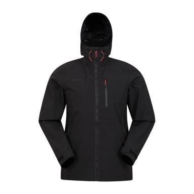 Mountain Warehouse Mens Bachill Three Layer Waterproof Jacket (Black)