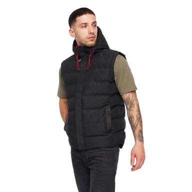 Crosshatch Mens Kampleys Embossed Gilet (Black)