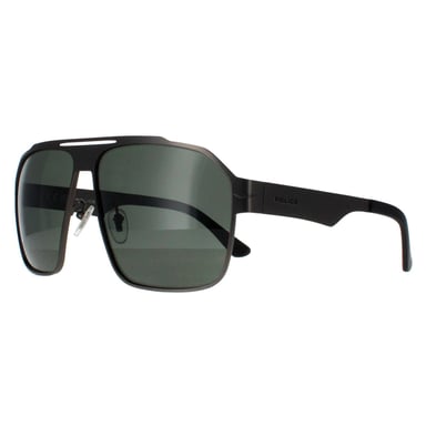 Police Aviator Hombre Baquelita Mate Satinado Gris Verde Polarizado SPLL08 Cumbre 1
