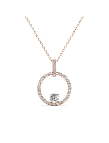 Colgante Amory - Oro rosa y cristal