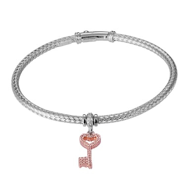 Orphelia Women's 925 Sterling Silver Bracelet - Silver/Rose ZA-7399