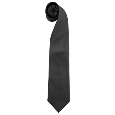 Premier Mens “Colours” Plain Fashion / Business Tie (Black)