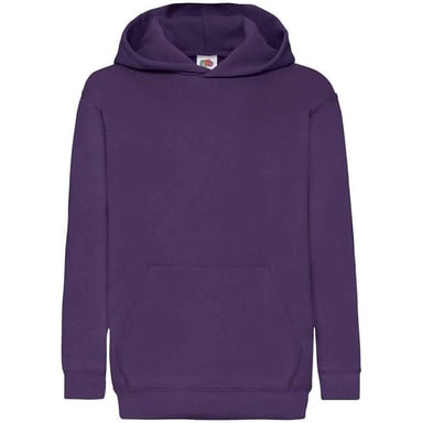 Fruit of the Loom Childrens/Kids Classic Hooded Sweatshirt (Purple)
