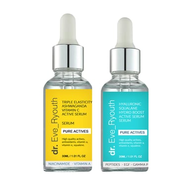 Suero activo de escualeno 30ml + Suero de ashwaganda 30ml