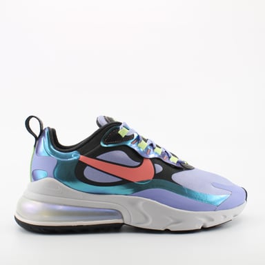 Nike Air Max 270 React Purple Textile Womens Lace Up entrenadores CU4818 001