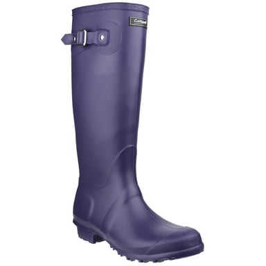 Cotswold Sandringham Buckle-Up Womens Wellington Boots (Purple)