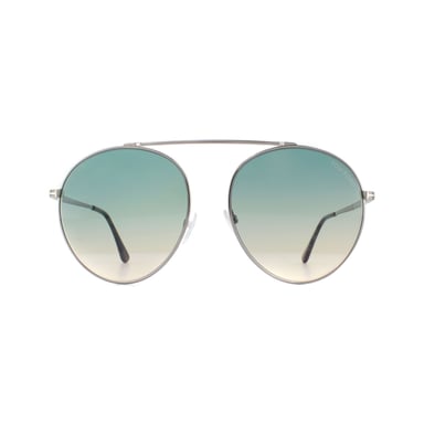 Gafas de sol Tom Ford Simone 0571 14W Plateado Verde Amarillo Degradado